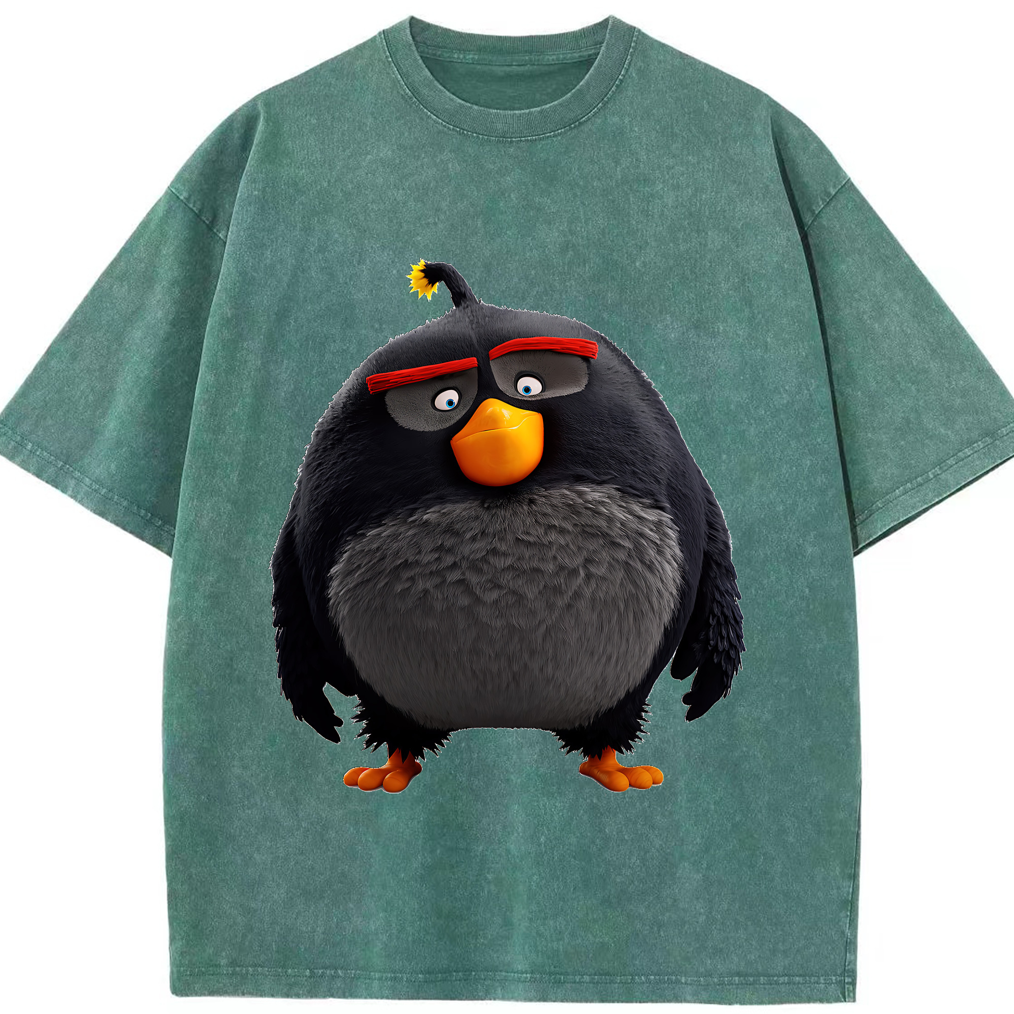（画像用） Angry Birds アングリーバード 綿100% ヴィンテージ風 半袖Tシャツ（フロントプリント）